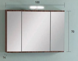 Pro Bagno Elegant 953 - Άνω μέρος A καθρέπτης ντουλάπι με απλίκα LED
